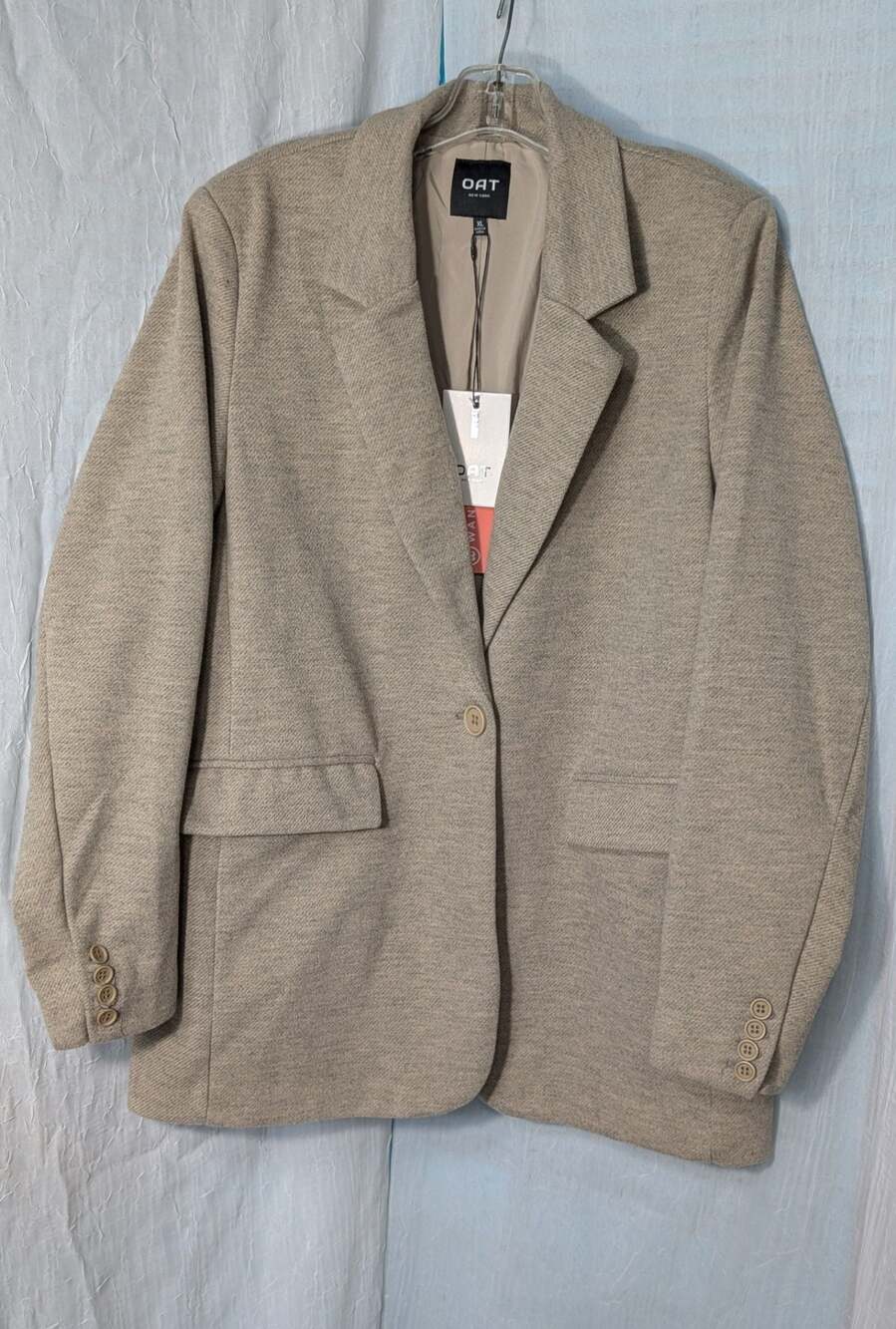 OAT New York Slim Boyfriend Blazer in Heather Sia XL